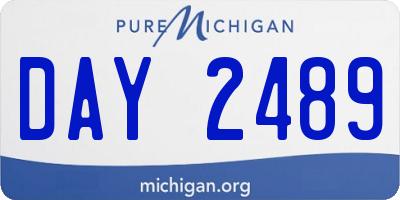 MI license plate DAY2489
