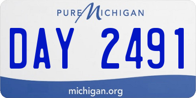 MI license plate DAY2491