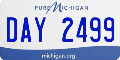 MI license plate DAY2499
