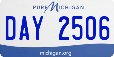 MI license plate DAY2506