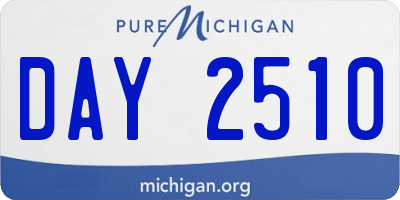 MI license plate DAY2510