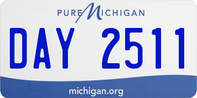 MI license plate DAY2511