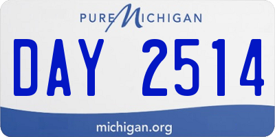 MI license plate DAY2514