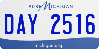 MI license plate DAY2516