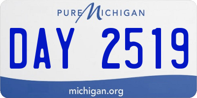 MI license plate DAY2519