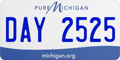 MI license plate DAY2525