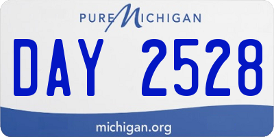 MI license plate DAY2528