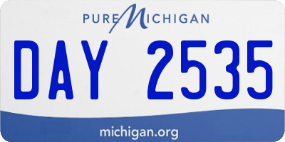 MI license plate DAY2535