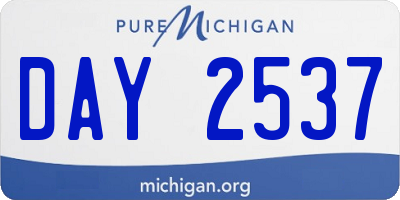 MI license plate DAY2537
