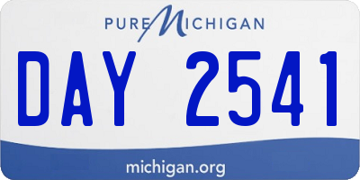 MI license plate DAY2541