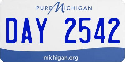 MI license plate DAY2542
