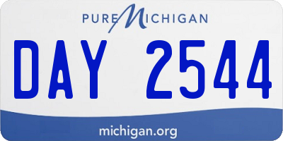 MI license plate DAY2544