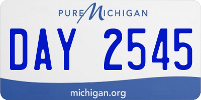 MI license plate DAY2545