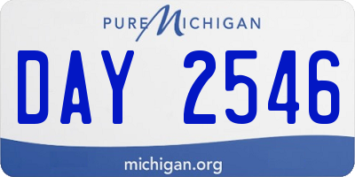 MI license plate DAY2546