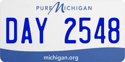 MI license plate DAY2548