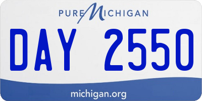 MI license plate DAY2550