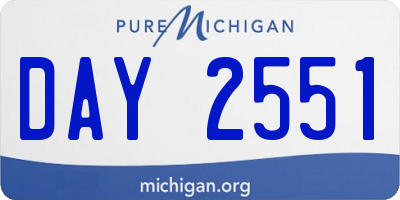 MI license plate DAY2551
