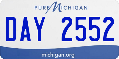 MI license plate DAY2552