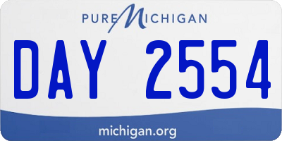 MI license plate DAY2554