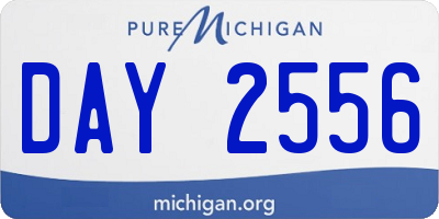 MI license plate DAY2556
