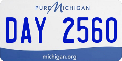 MI license plate DAY2560