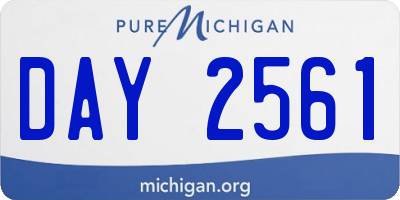 MI license plate DAY2561