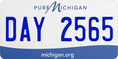 MI license plate DAY2565