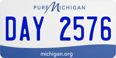 MI license plate DAY2576