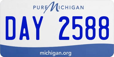 MI license plate DAY2588