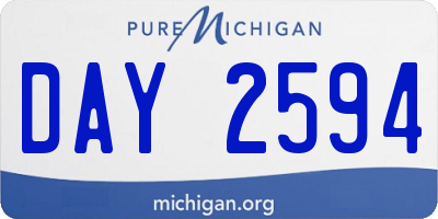 MI license plate DAY2594