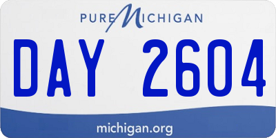 MI license plate DAY2604