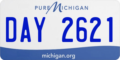 MI license plate DAY2621