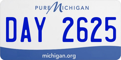 MI license plate DAY2625