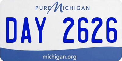 MI license plate DAY2626