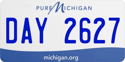 MI license plate DAY2627
