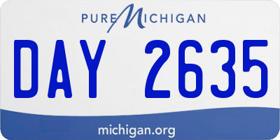 MI license plate DAY2635