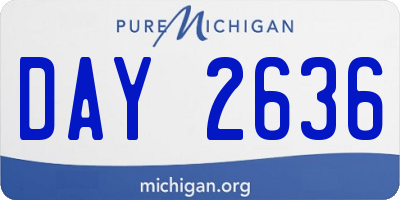 MI license plate DAY2636