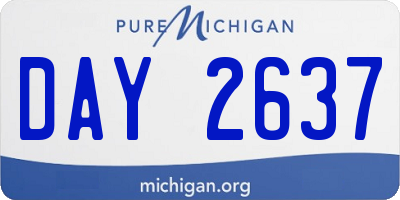 MI license plate DAY2637