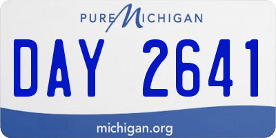 MI license plate DAY2641