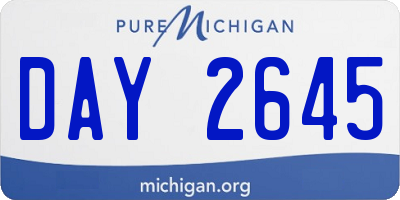 MI license plate DAY2645