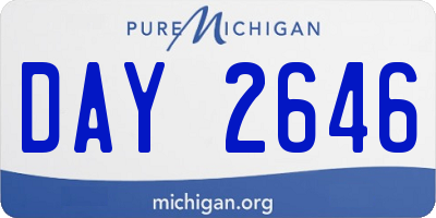 MI license plate DAY2646