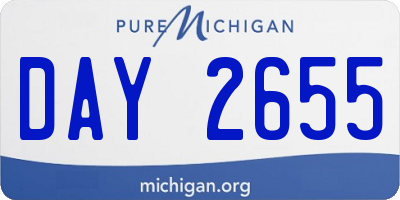 MI license plate DAY2655