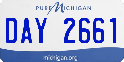 MI license plate DAY2661