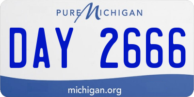 MI license plate DAY2666