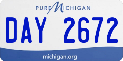 MI license plate DAY2672