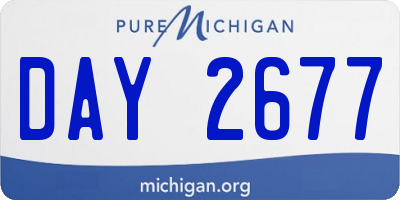 MI license plate DAY2677