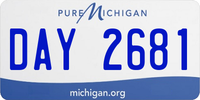MI license plate DAY2681
