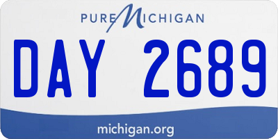 MI license plate DAY2689