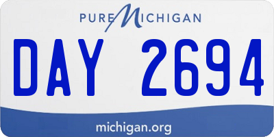MI license plate DAY2694