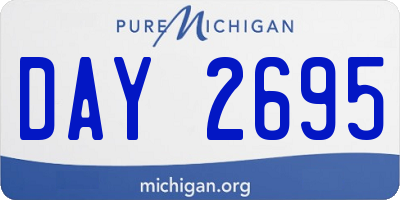 MI license plate DAY2695